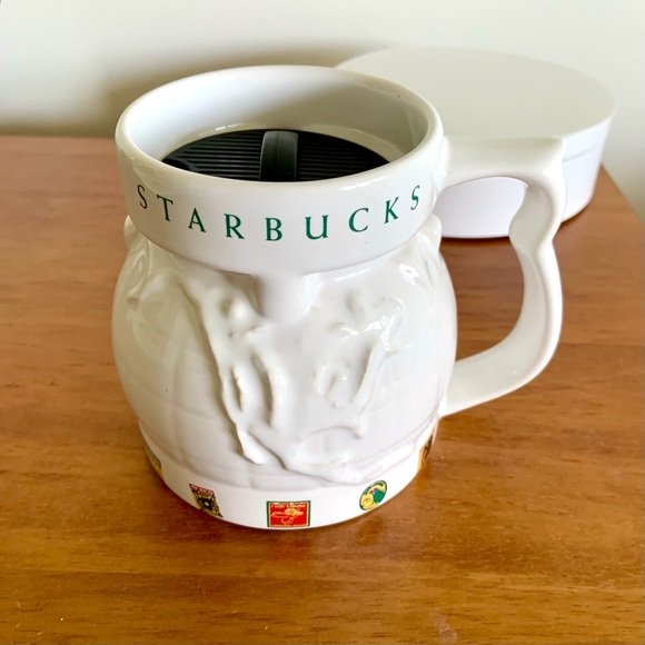 Starbucks embossed globe large mug - Picture 1 of 11